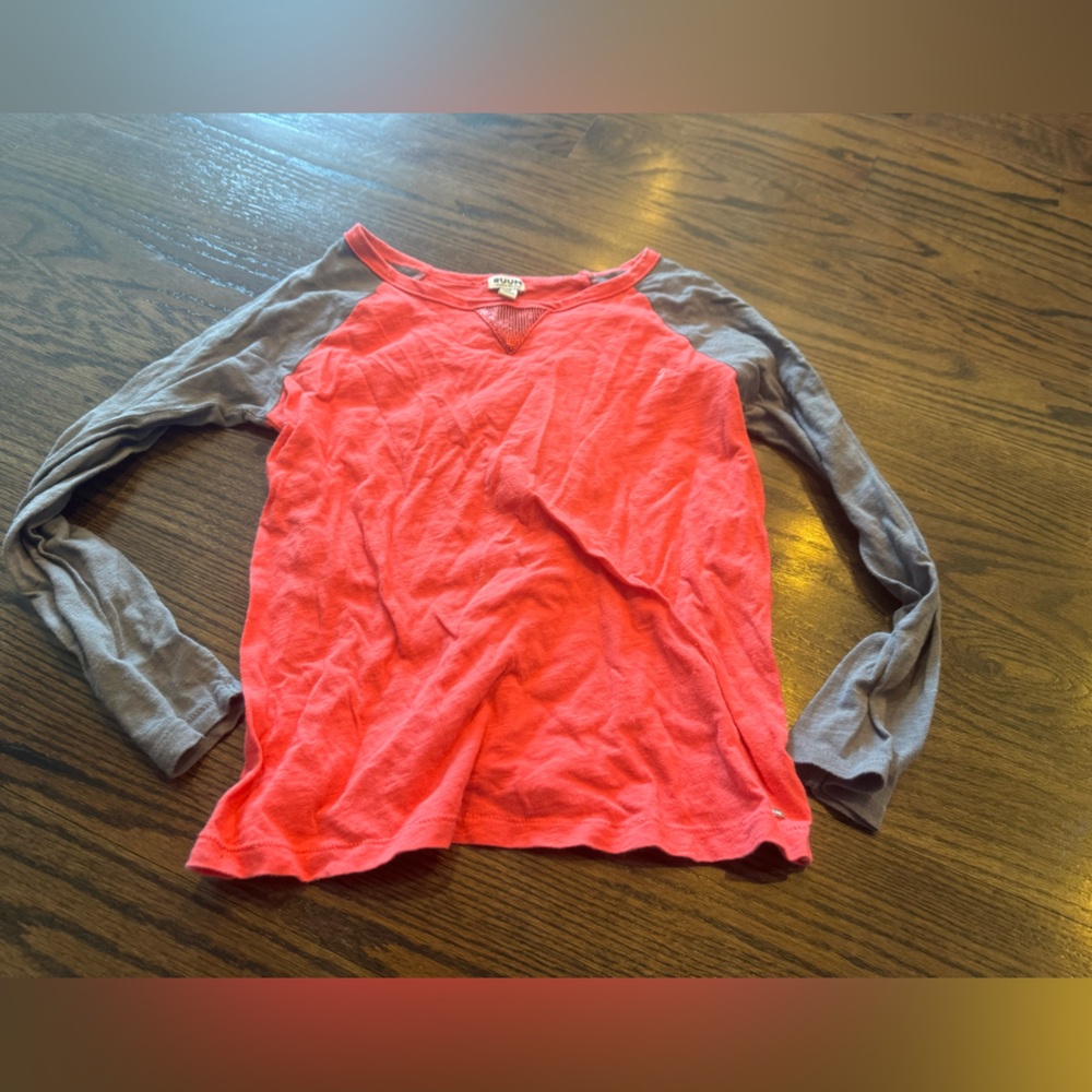 Ruum pink and Gray Long Sleeve Tee